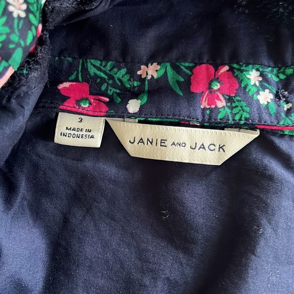 JANIE And JACK Little Girl’s Short - Sleeve Floral Dress Size 3 - Picture 5 of 6